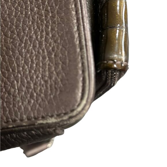 Brighton olive green croc shoulder bag side card pocket zipped section.medium - Picture 9 of 14
